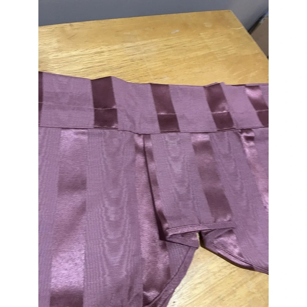 JCPenney Scalloped Pinch Valance Merlot Damask Striped‎ 80x17
